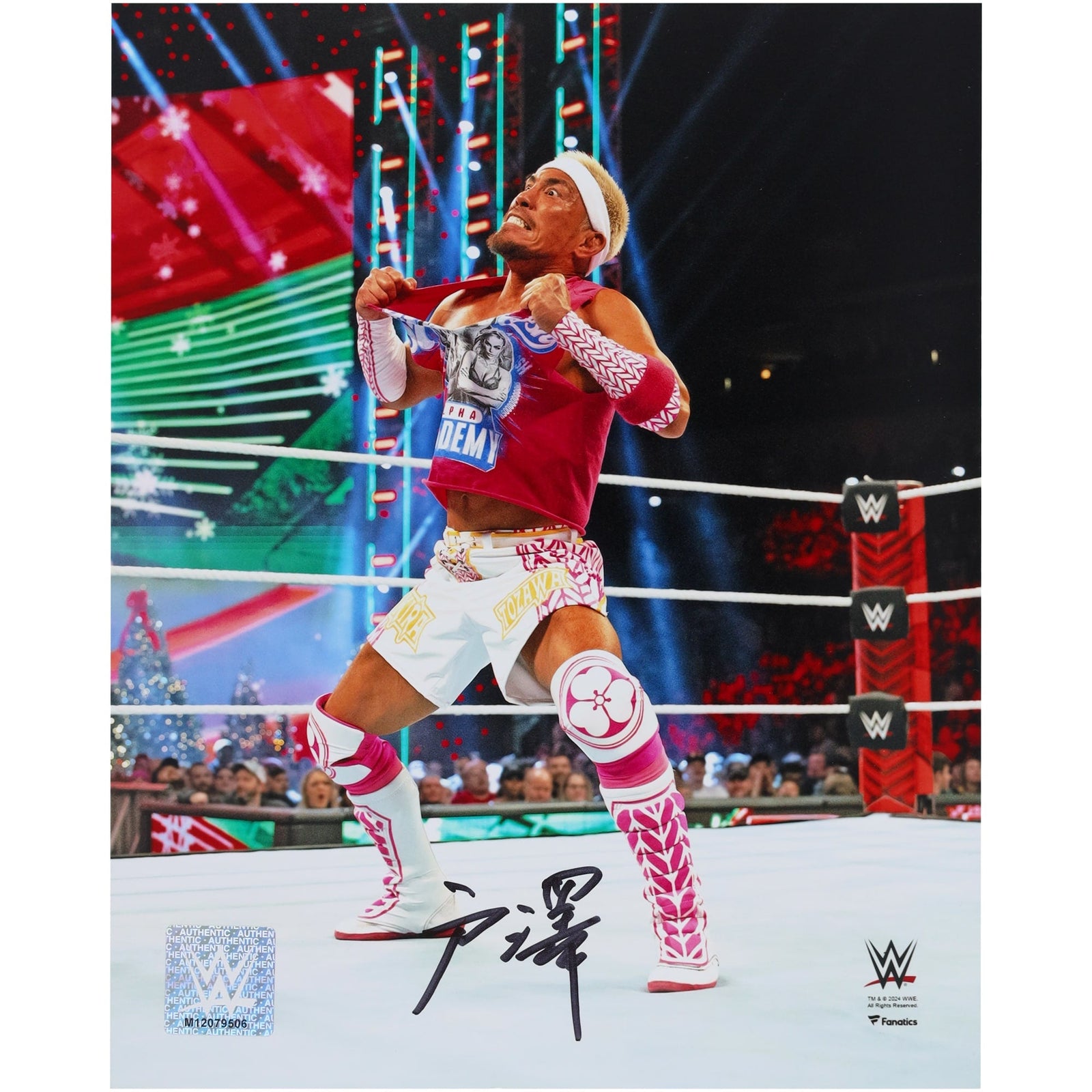 Akira Tozawa WWE Autographed Fanatics Authentic 8" x 10" Ripping Shirt Photograph - The Ballers Bank