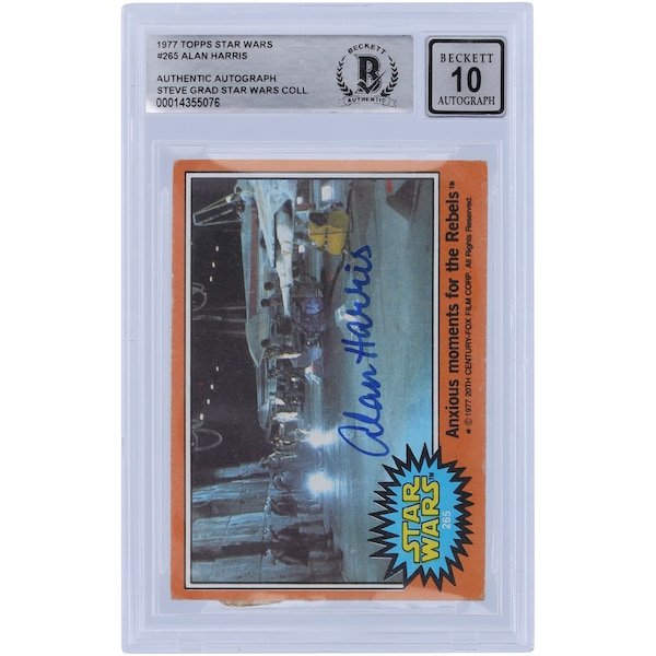Alan Harris Autographed 1977 Topps Star Wars 265 BGS Authenticated 10 Card - The Ballers Bank