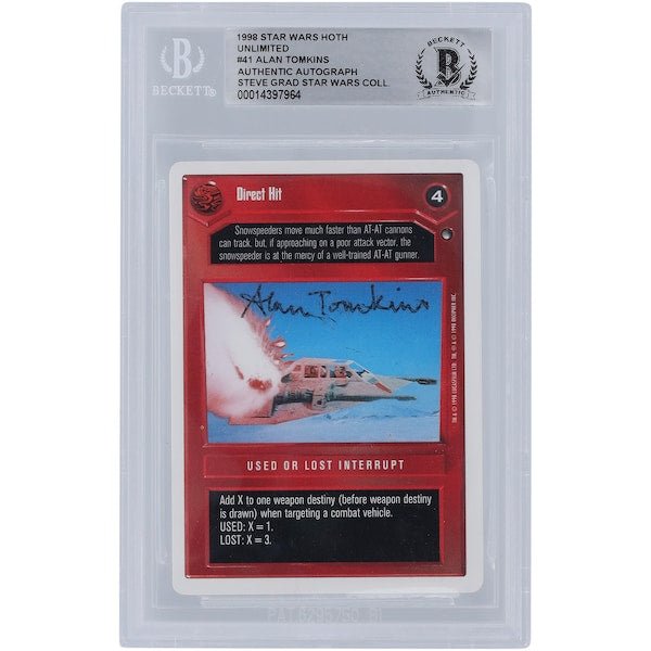 Alan Tomkins Star Wars Autographed 1998 CCG Hoth 41 BGS Authenticated Authentic Card - The Ballers Bank