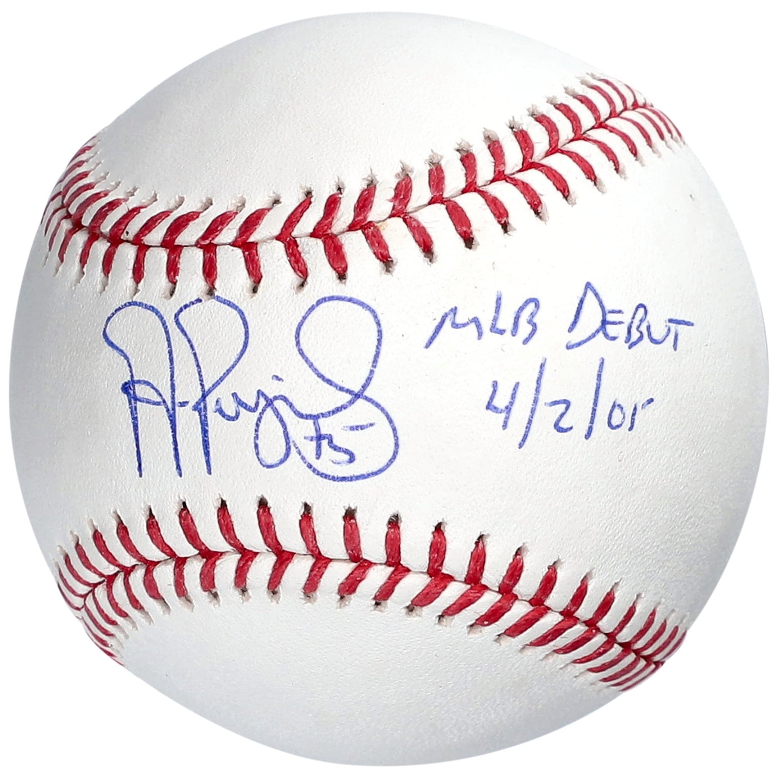 Albert Pujols St. Louis Cardinals Fanatics Authentic Autographed Baseball with ''MLB Debut 4/2/01'' Inscription - The Ballers Bank