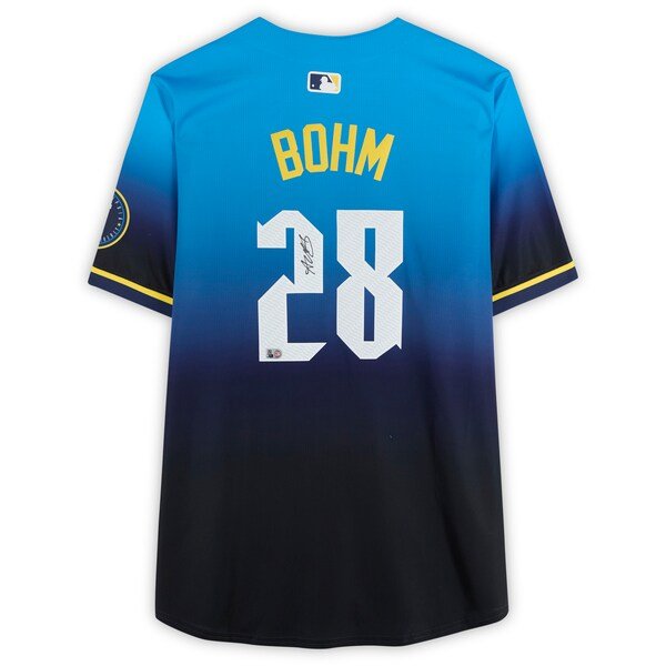 Alec Bohm Philadelphia Phillies Autographed Fanatics Authentic Light Blue City Connect Limited Jersey - The Ballers Bank