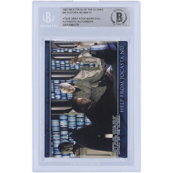 Alethea McGrath Star Wars Autographed 2002 Topps Attack Of The Clones 44 BGS Authenticated Card - The Ballers Bank