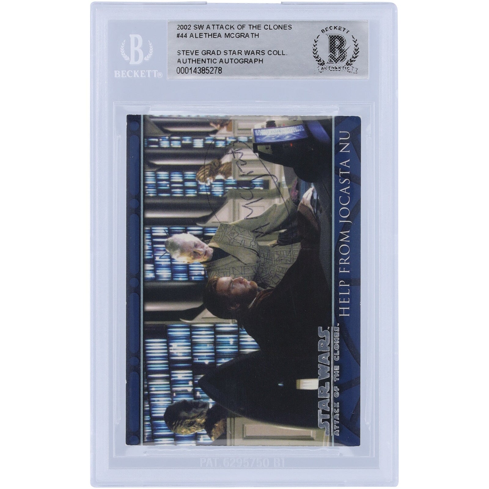 Alethea McGrath Star Wars Autographed 2002 Topps Attack Of The Clones 44 BGS Authenticated Card - The Ballers Bank