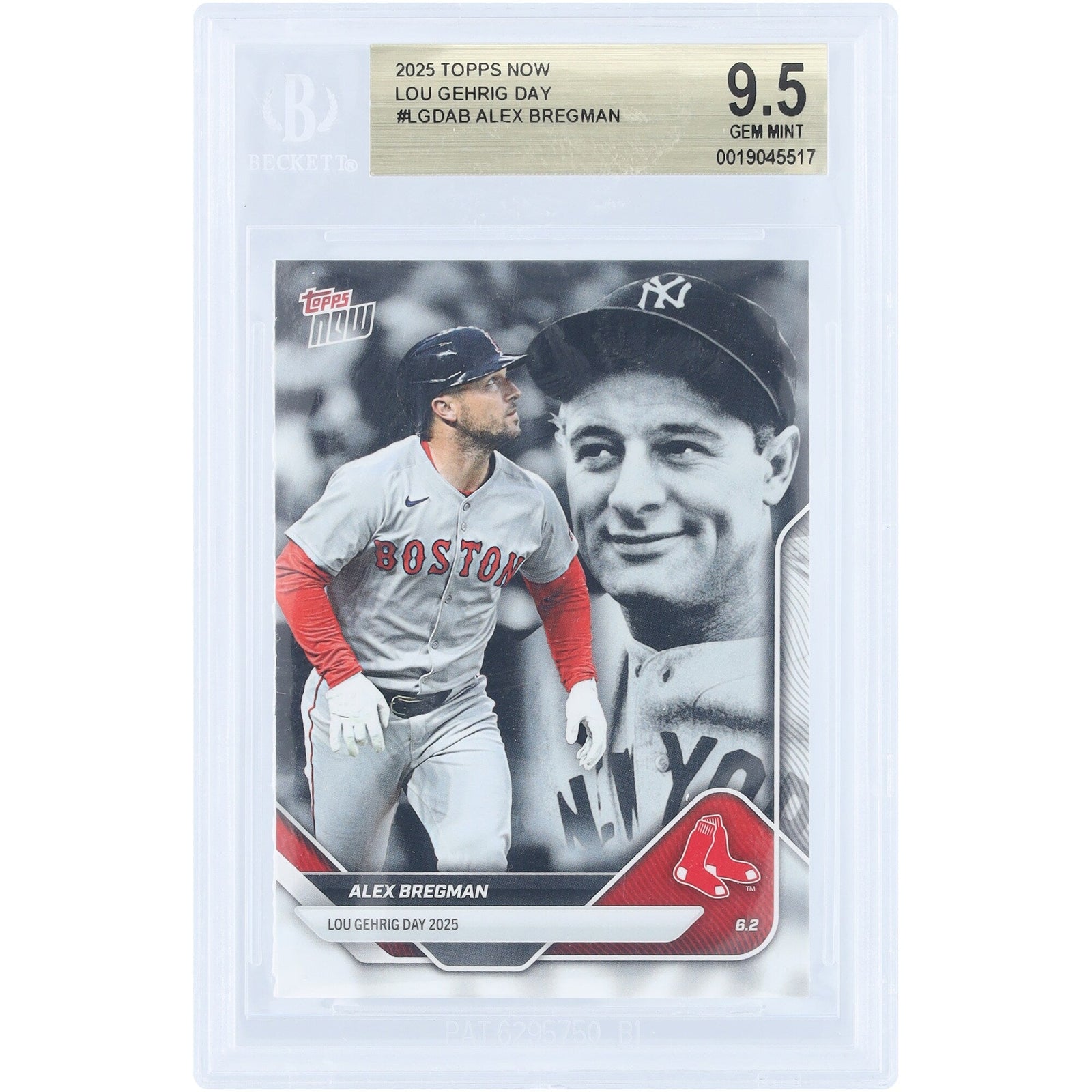 Alex Bregman Boston Red Sox 2025 Topps Now Lou Gehrig Day LGD - AB BGS Authenticated 9.5 Card - The Ballers Bank