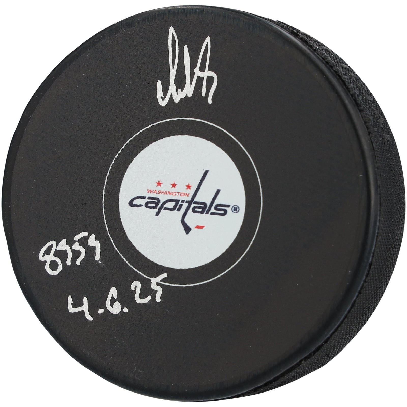 Alexander Ovechkin Washington Capitals Autographed Fanatics Authentic Hockey Puck with "895G 4 - 6 - 25" Inscription - The Ballers Bank