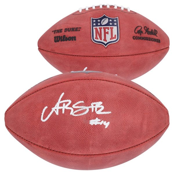 Amon - Ra St. Brown Detroit Lions Autographed Fanatics Authentic Duke Full Color Football - The Ballers Bank