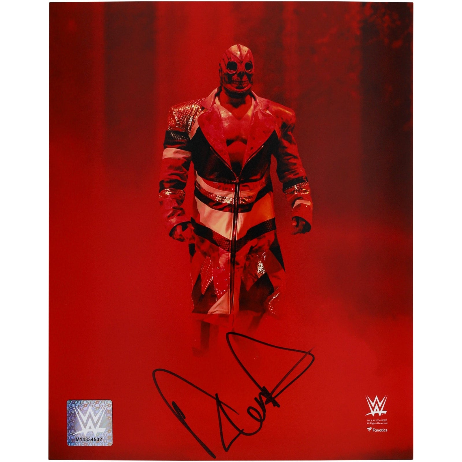 Andrade WWE Autographed Fanatics Authentic 8" x 10" Vertical Entrance Photograph - The Ballers Bank