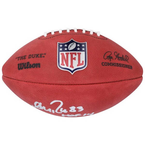 Andre Reed Buffalo Bills Autographed Fanatics Authentic Wilson Duke Full Color Football with "HOF 14" Inscription - The Ballers Bank