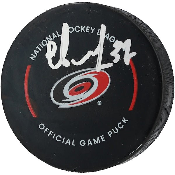 Andrei Svechnikov Carolina Hurricanes Autographed Fanatics Authentic Official Game Puck - The Ballers Bank