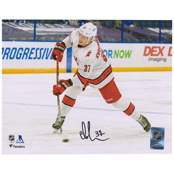 Andrei Svechnikov Carolina Hurricanes Fanatics Authentic Autographed 8" x 10" White Shooting Photograph - The Ballers Bank