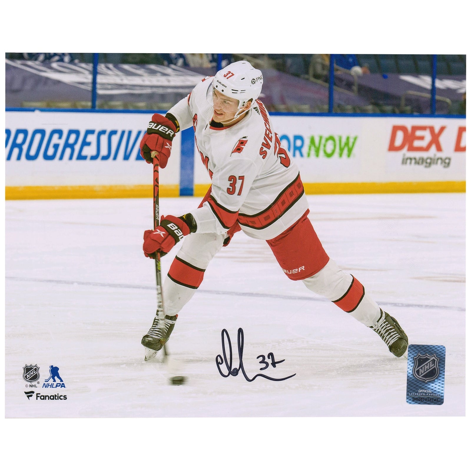 Andrei Svechnikov Carolina Hurricanes Fanatics Authentic Autographed 8" x 10" White Shooting Photograph - The Ballers Bank