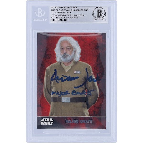 Andrew Jack Star Wars Autographed 2015 Topps Journey To The Force Awakens 17 BGS Authenticated Card - The Ballers Bank