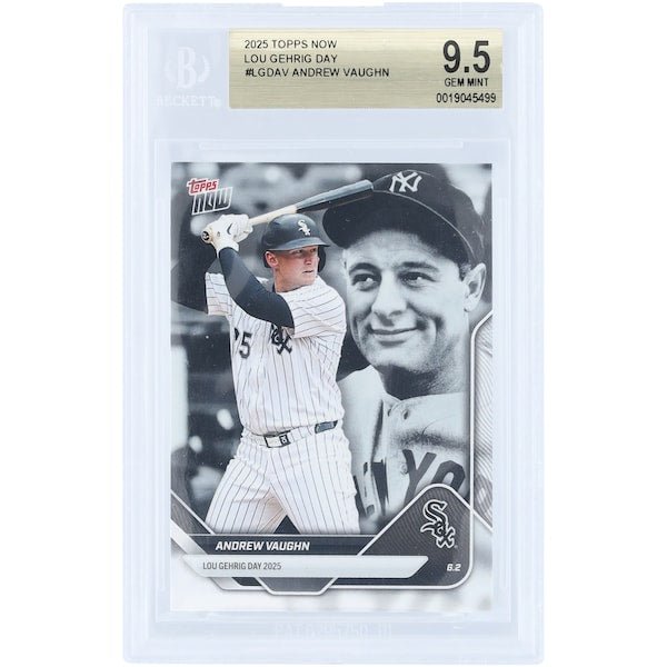 Andrew Vaughn Chicago White Sox 2025 Topps Now Lou Gehrig Day LGD - AV BGS Authenticated 9.5 Card - The Ballers Bank