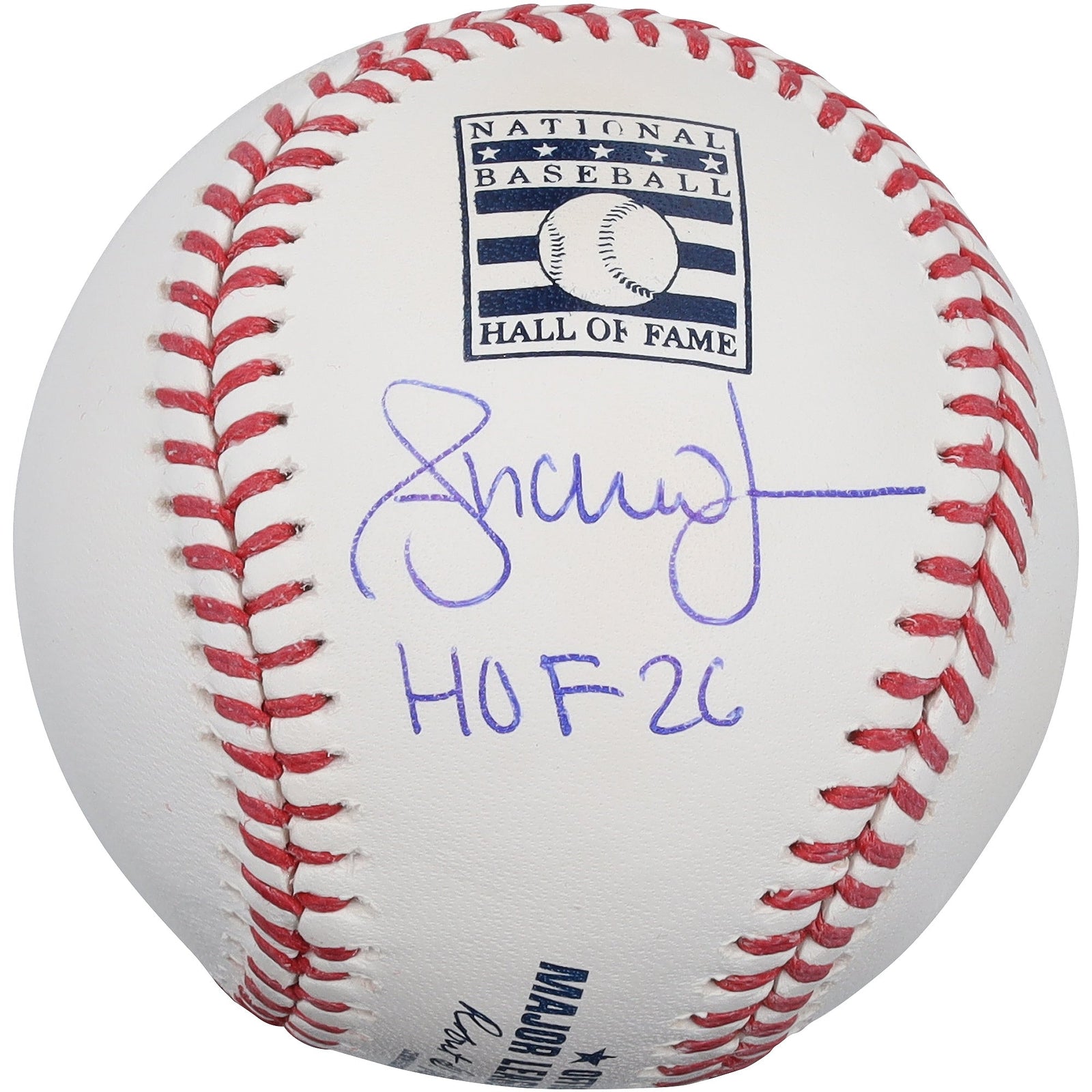 Andruw Jones Atlanta Braves Autographed Fanatics Authentic Hall of Fame Logo Baseball with "HOF 26" Inscription - The Ballers Bank