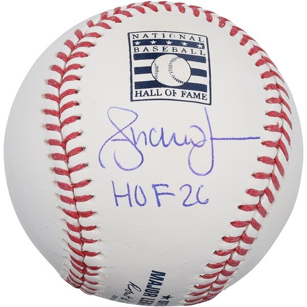 Andruw Jones Atlanta Braves Autographed Fanatics Authentic Hall of Fame Logo Baseball with "HOF 26" Inscription - The Ballers Bank