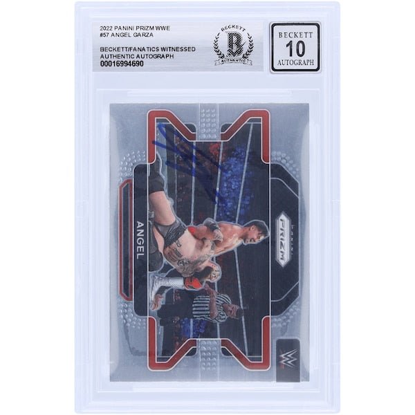 Angel Garza WWE Autographed 2022 Panini Prizm 57 Beckett Fanatics Witnessed Authenticated 10 Card - The Ballers Bank