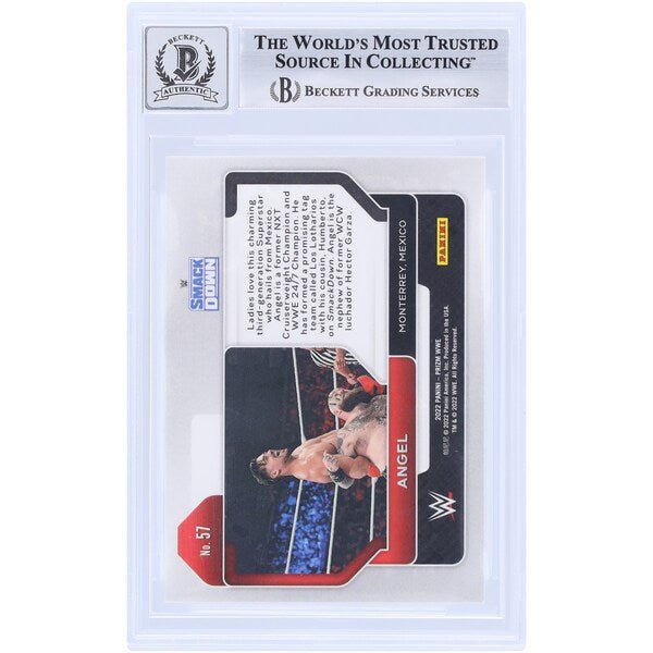 Angel Garza WWE Autographed 2022 Panini Prizm 57 Beckett Fanatics Witnessed Authenticated 10 Card - The Ballers Bank