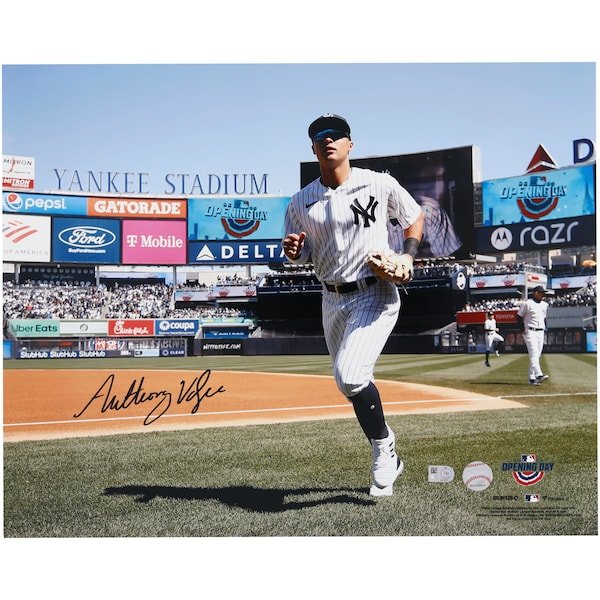 Anthony Volpe New York Yankees Autographed Fanatics Authentic 16" x 20" Opening Day Photograph - The Ballers Bank