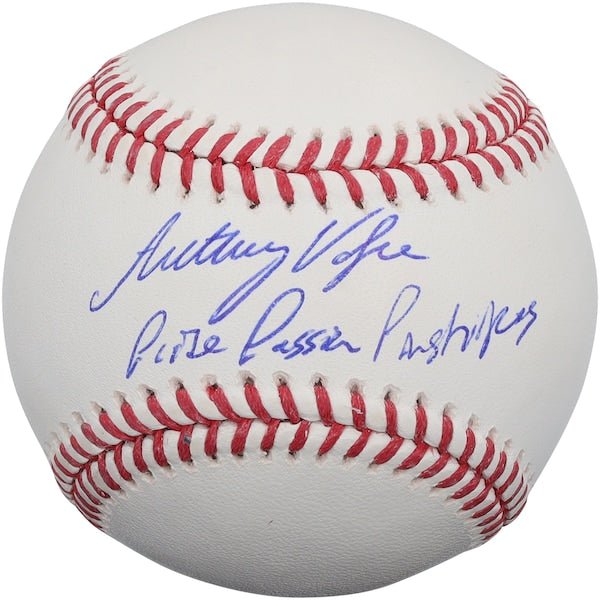 Anthony Volpe New York Yankees Autographed Fanatics Authentic Baseball with "Pride. Passion. Pinstripes." Inscription - The Ballers Bank