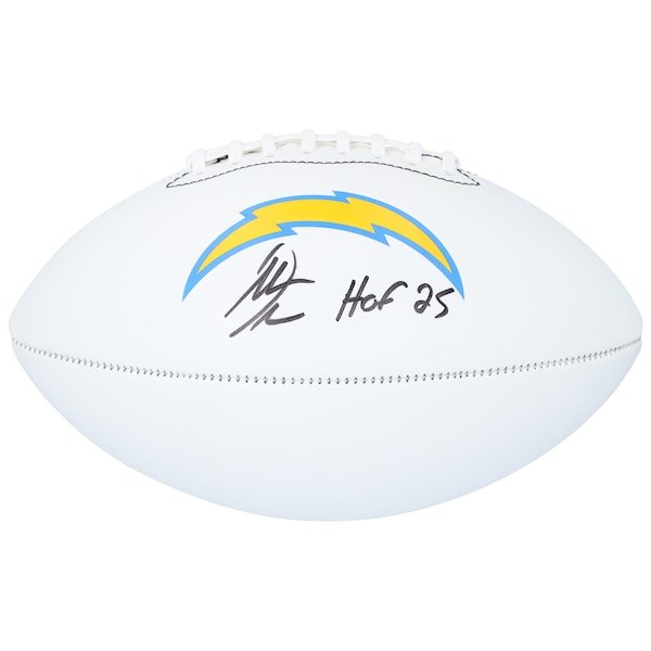 Antonio Gates San Diego Chargers Autographed Fanatics Authentic Franklin White Panel Football with "HOF 25" Inscription - The Ballers Bank