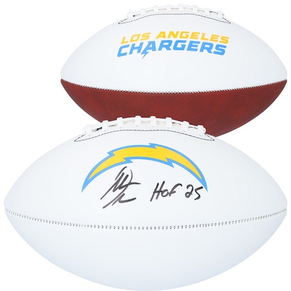 Antonio Gates San Diego Chargers Autographed Fanatics Authentic Franklin White Panel Football with "HOF 25" Inscription - The Ballers Bank
