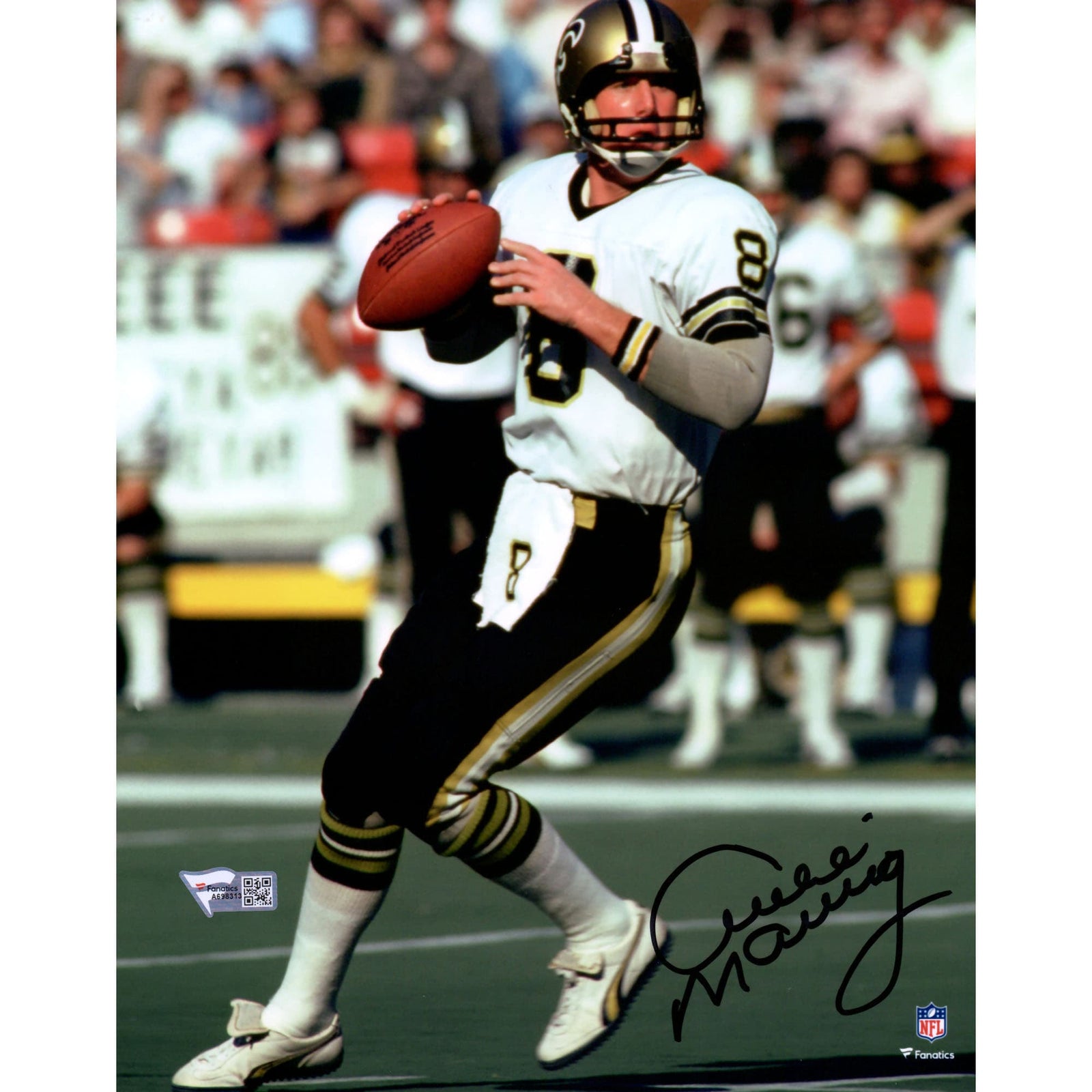 Archie Manning New Orleans Saints Fanatics Authentic Autographed 8" x 10" Vertical White Jersey Photograph - The Ballers Bank