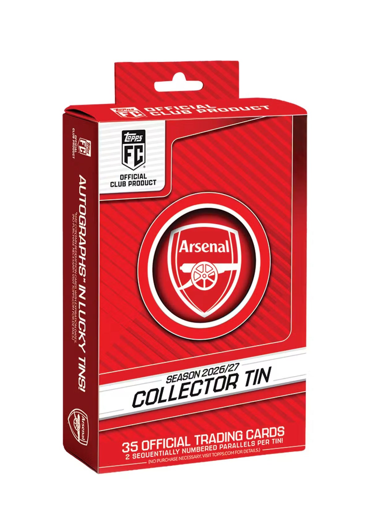 2026-27 Topps Arsenal FC Soccer Collector Tin Trading Cards LV
