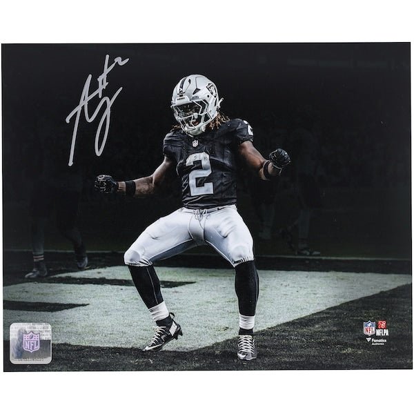 Ashton Jeanty Las Vegas Raiders Autographed Fanatics Authentic 8" x 10" Touchdown Dance Spotlight Photograph - The Ballers Bank