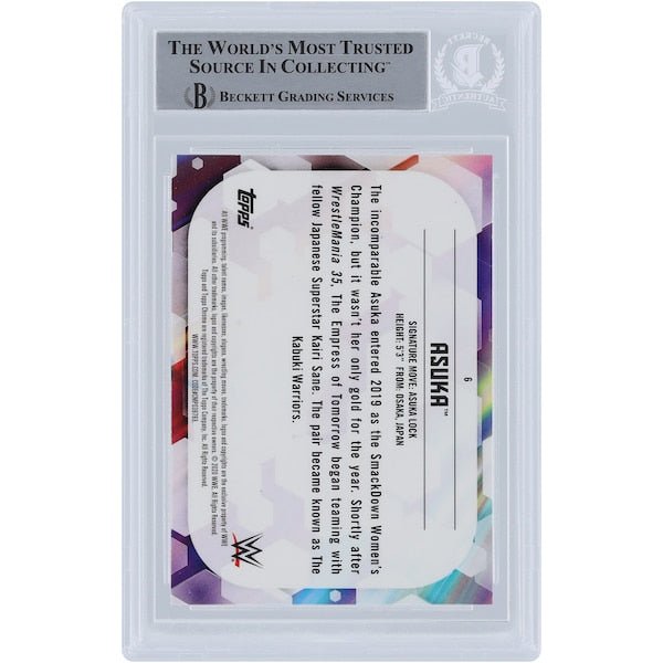 Asuka WWE Autographed 2020 Topps Chrome 6 Beckett Fanatics Witnessed Authenticated Card - The Ballers Bank