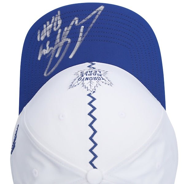 Auston Matthews Toronto Maple Leafs Autographed Fanatics Authentic 2022 - 23 Reverse Retro Cap with "Papi" Inscription - The Ballers Bank