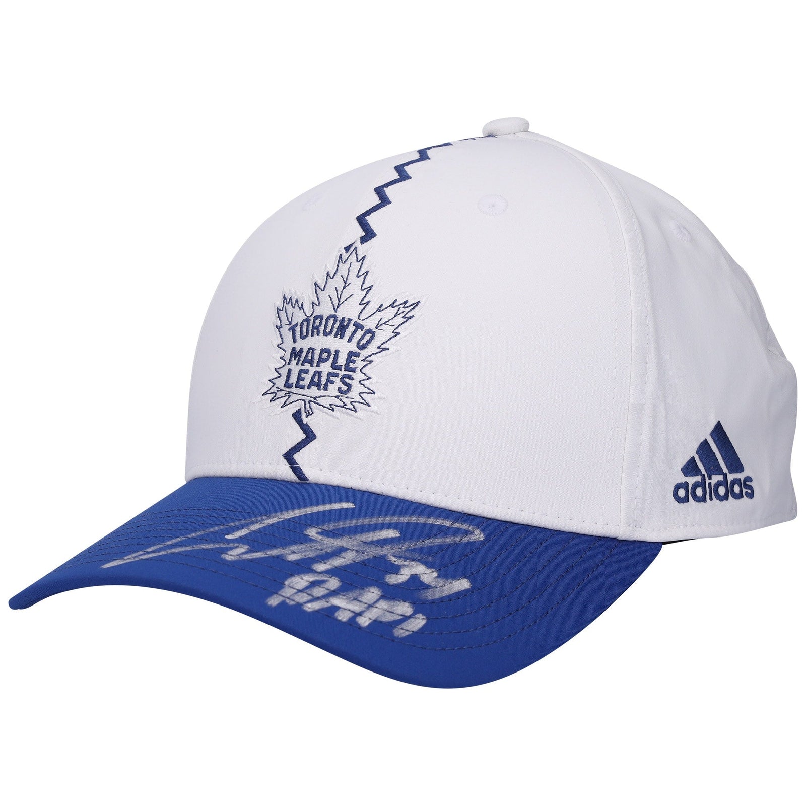 Auston Matthews Toronto Maple Leafs Autographed Fanatics Authentic 2022 - 23 Reverse Retro Cap with "Papi" Inscription - The Ballers Bank