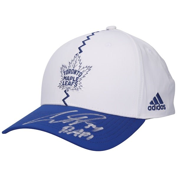 Auston Matthews Toronto Maple Leafs Autographed Fanatics Authentic 2022 - 23 Reverse Retro Cap with "Papi" Inscription - The Ballers Bank