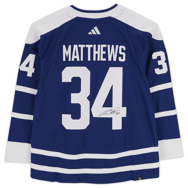 Auston Matthews Toronto Maple Leafs Autographed Fanatics Authentic adidas 2022 - 23 Reverse Retro Authentic Jersey - The Ballers Bank