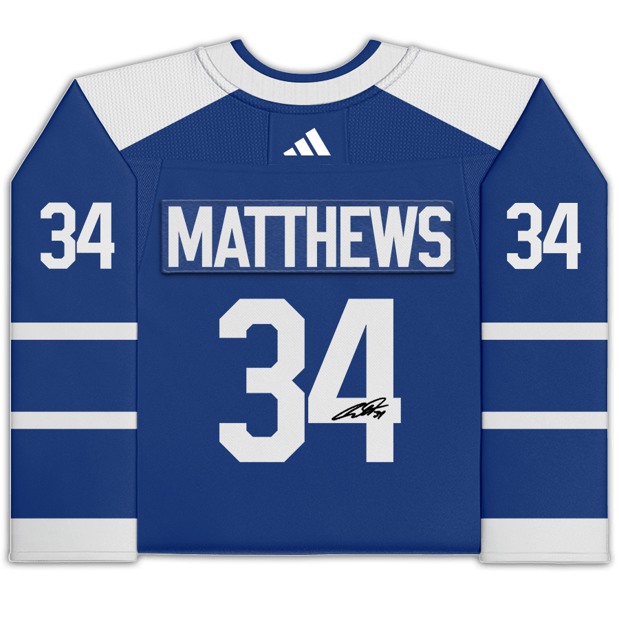 Auston Matthews Toronto Maple Leafs Autographed Fanatics Authentic adidas 2022 - 23 Reverse Retro Authentic Jersey - The Ballers Bank