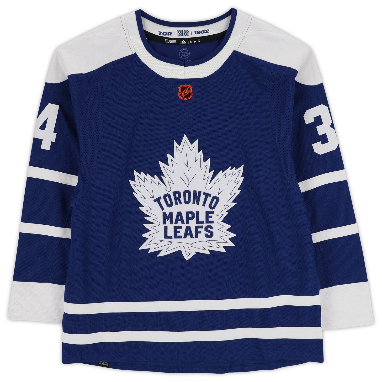 Auston Matthews Toronto Maple Leafs Autographed Fanatics Authentic adidas 2022 - 23 Reverse Retro Authentic Jersey - The Ballers Bank
