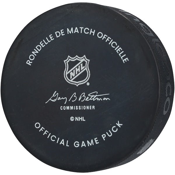 Auston Matthews Toronto Maple Leafs Autographed Fanatics Authentic Official Game Puck with "2022 Hart" Inscription - The Ballers Bank