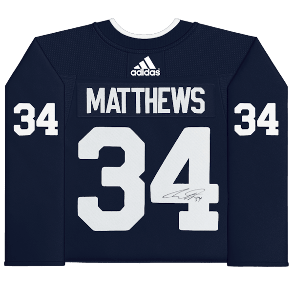 Auston Matthews Toronto Maple Leafs Fanatics Authentic Autographed 2022 Heritage Classic adidas Authentic Jersey - Navy - The Ballers Bank