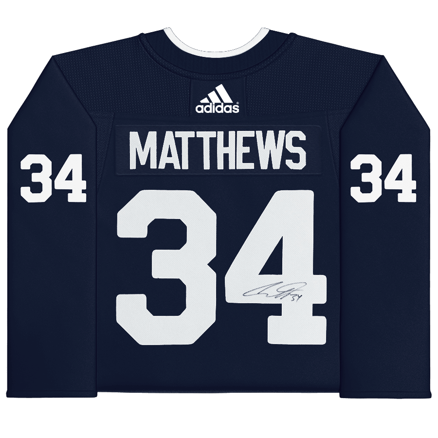 Auston Matthews Toronto Maple Leafs Fanatics Authentic Autographed 2022 Heritage Classic adidas Authentic Jersey - Navy - The Ballers Bank