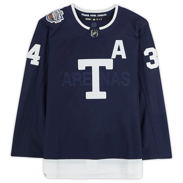 Auston Matthews Toronto Maple Leafs Fanatics Authentic Autographed 2022 Heritage Classic adidas Authentic Jersey - Navy - The Ballers Bank