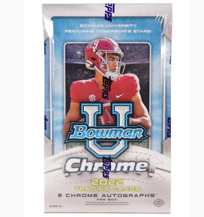 2022 Topps Bowman Chrome University Football Hobby Trading Cards