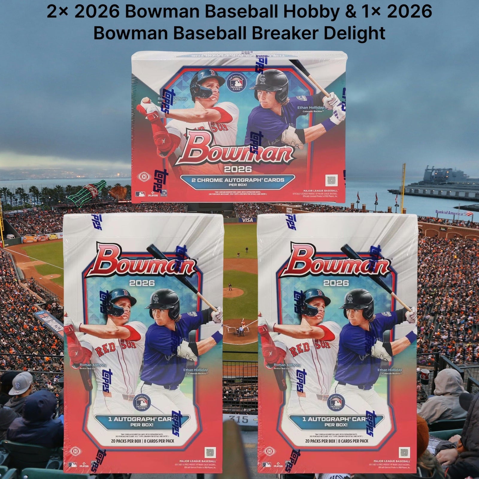 Baseball Break 92 - 2026 Bowman Baseball Hobby & Delight 3 Box PYT - The Ballers Bank