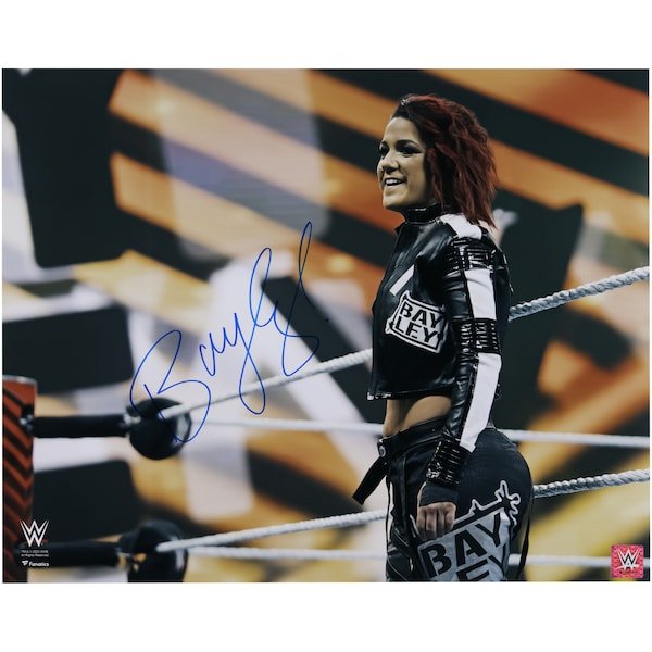 Bayley WWE Autographed Fanatics Authentic 16" x 20" Standing on Apron Photograph - The Ballers Bank