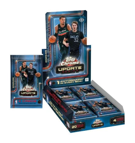 2025-26 Topps Chrome Update Series Basketball Hobby 12 Box Case (Ships Sealed Only)