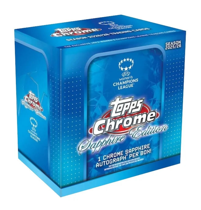 2025-26 Topps UEFA Women's Champions League Chrome Soccer Sapphire Edition 10 Box Case (Ships Sealed Only) - B4