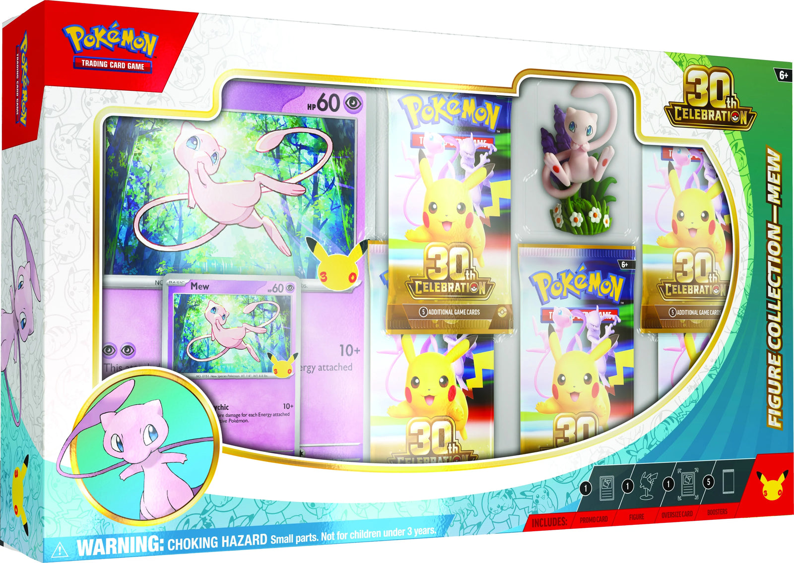Pokemon 30th Celebration Mewtwo or Mew Premium Figure Collection | 6 Box Case (Ships Sealed Only)
