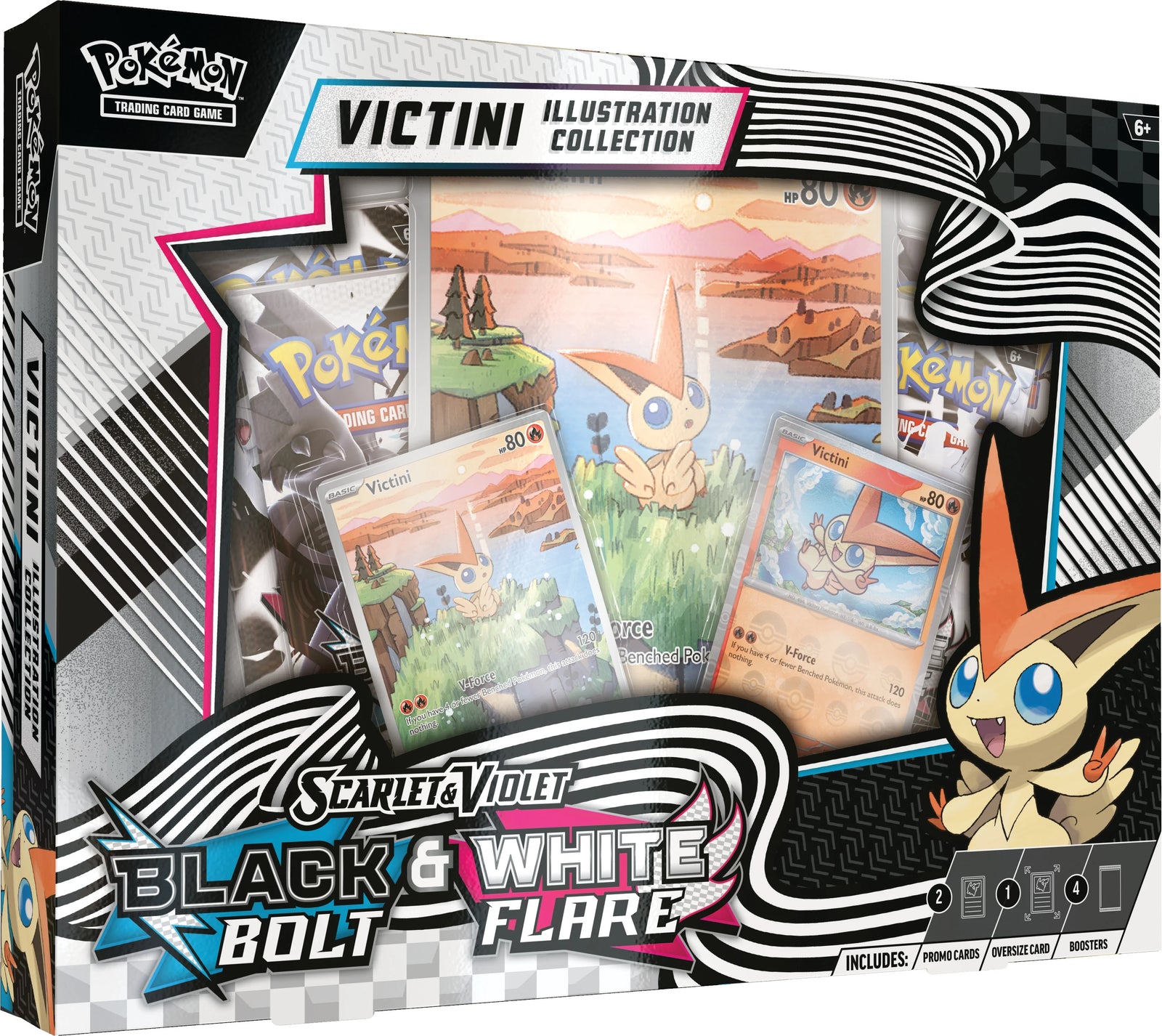 Pokemon Scarlet & Violet Unova Victini Illustration Collection 6 Box Case (Ships Sealed Only) - B4