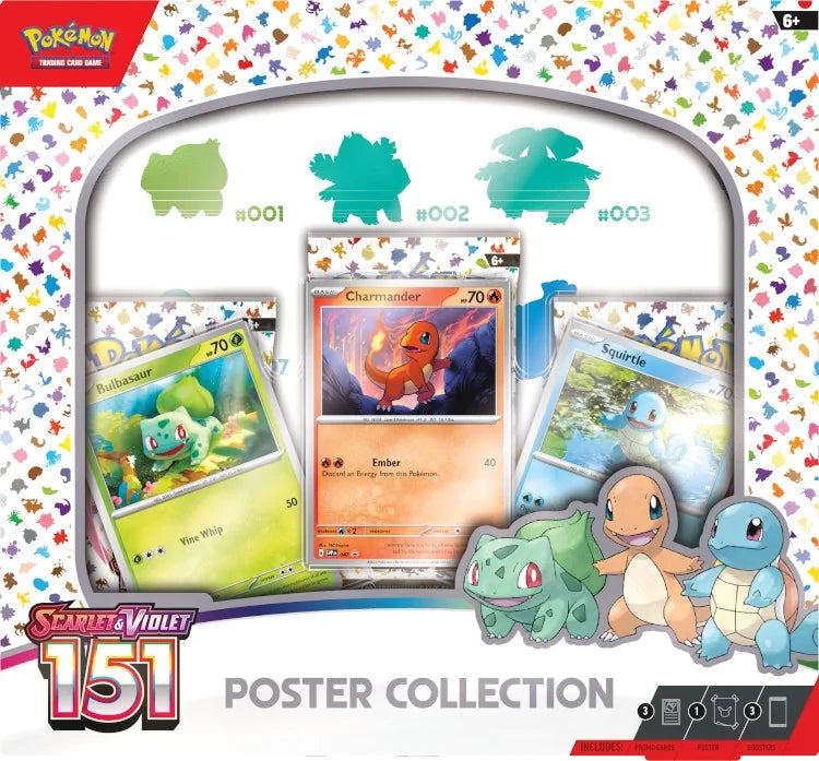 Pokemon Scarlet & Violet 151 Poster Collection Box | 6-Box Case (Ships Sealed Only)