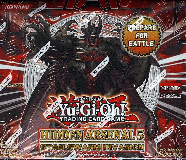 Yugioh Hidden Arsenal 5: Steelswarm Invasion 1st Edition Booster 12 Box Case (Ships Sealed Only)