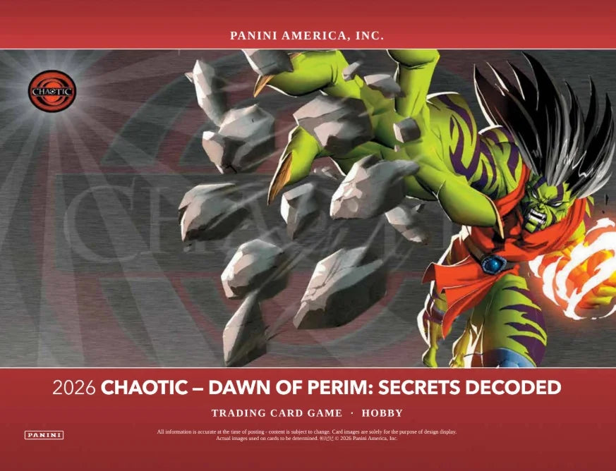 2026 Chaotic – Dawn of Perim: Secrets Decoded Count Goods Booster 6 Box Case - B2