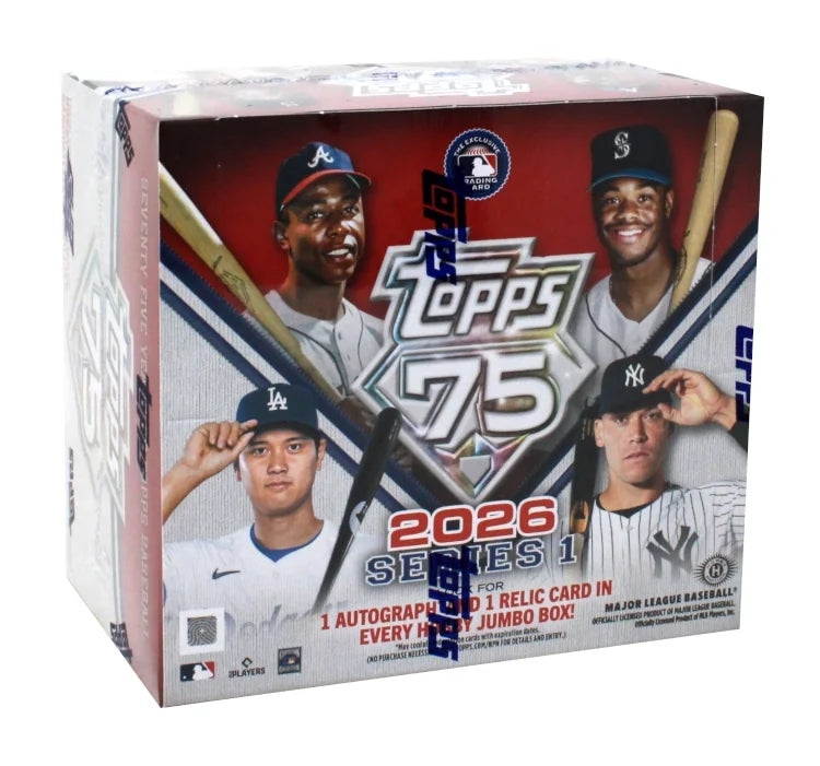 2026 Topps Series 1 Baseball Jumbo 6 Box Case (Ships Sealed Only) - B4
